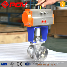 ISO Flanged V Type Pneumatic Ball Valve DN150